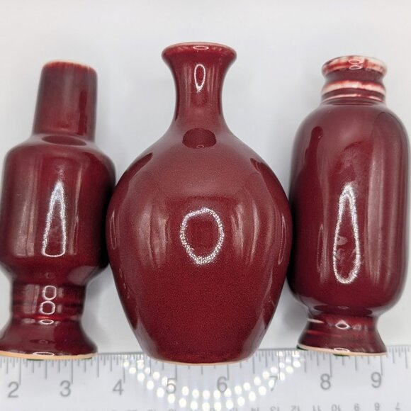 Maitland Smith Sang de Boeuf Oxblood Glazed Ceramic Bottle Vase Thailand "A" - Picture 6 of 11